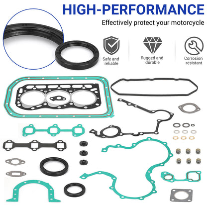Engine Gaskets Seals Rebuild Kit for Kawasaki Mule 2510 3010 4010 (1998–2009)