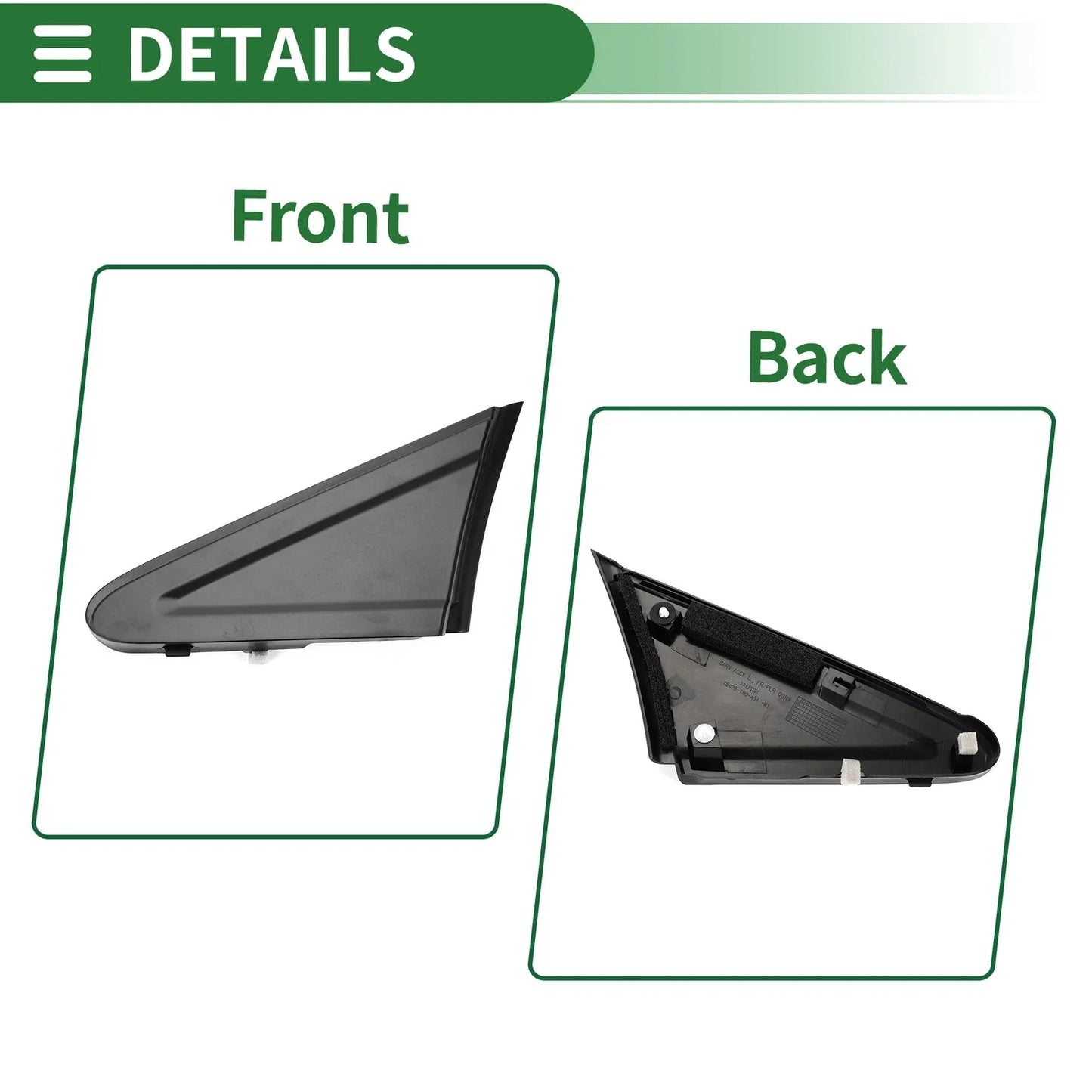 Front Left Side Door Pillar Window Trim for Honda Civic (2012-2015)