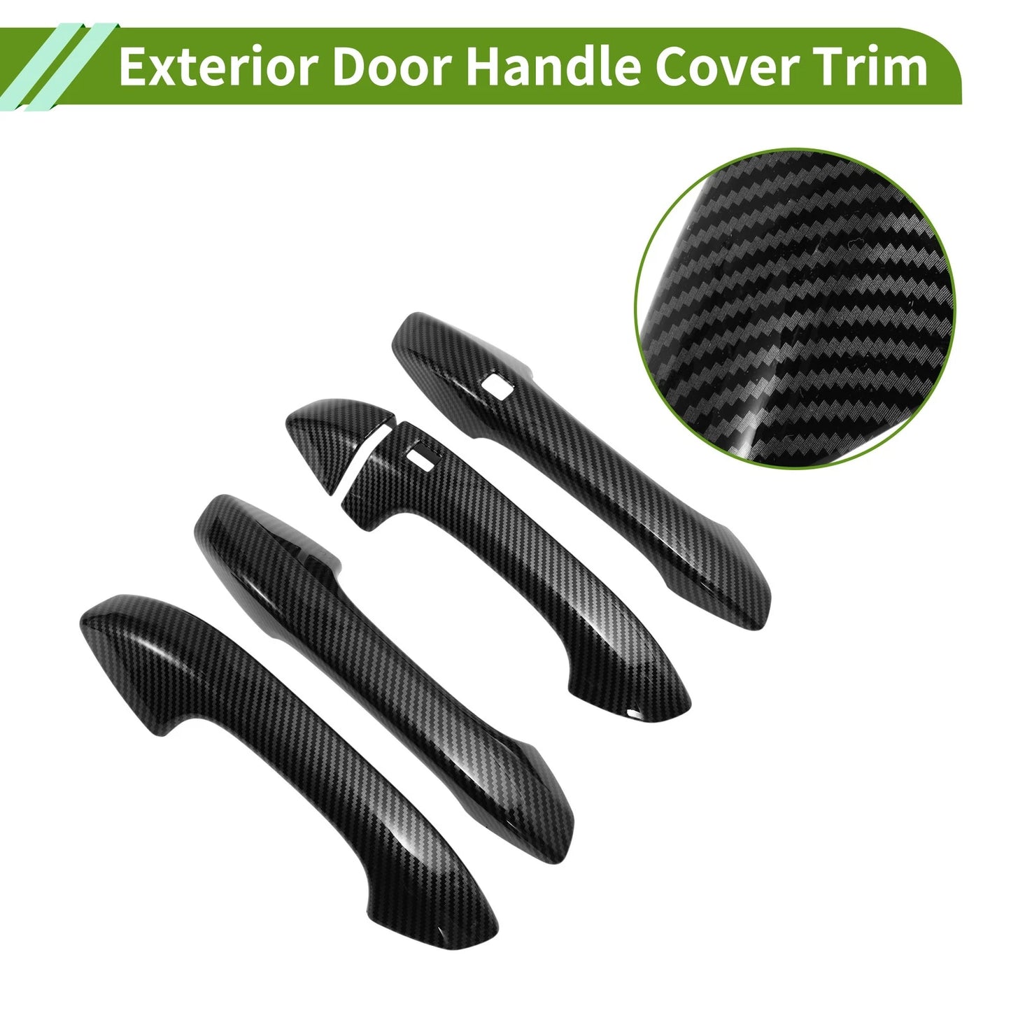 Exterior Door Handle Cover Trim for Kia K5 (2020–2025) Carbon Fiber Black
