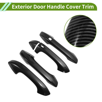 Exterior Door Handle Cover Trim for Kia K5 (2020–2025) Carbon Fiber Black