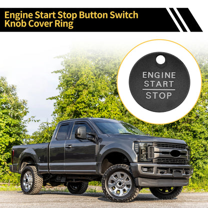 Engine Start Stop Button Switch Knob Cover for Ford F-150 (2016–2021) Black