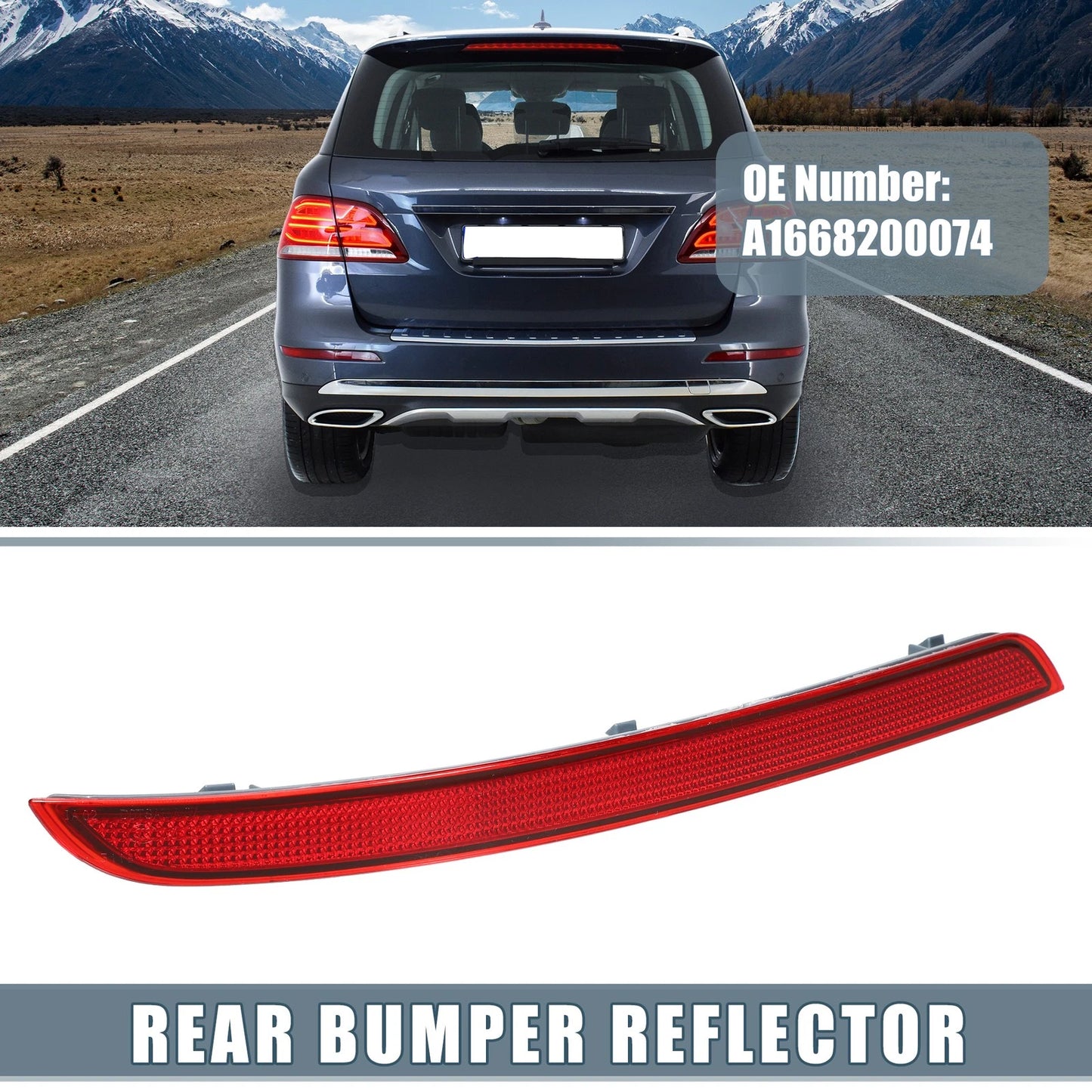 Rear Left Bumper Reflector No.A1668200074 for Mercedes-Benz ML350 (2012–2015)