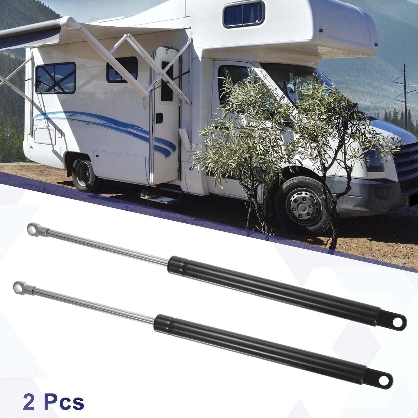2Pcs Lift Supports Struts Shocks Gas Spring for Universal (15 Inch 45Ib/200N)