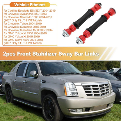 2 x Front Sway Bar Links for Cadillac Escalade, Chevy Silverado (2007-2014)