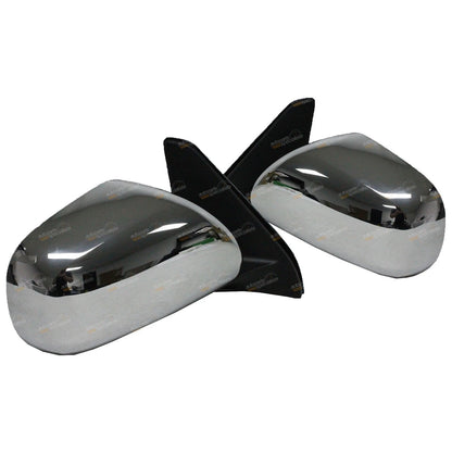 Set of 2 Chrome Electric Mirrors for Toyota Landcruiser Prado (2002–2009)