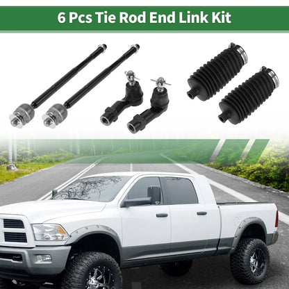 6pcs Front Suspension Kit Tie Rod Ends with Boots for Dodge Dart (2013-2016)