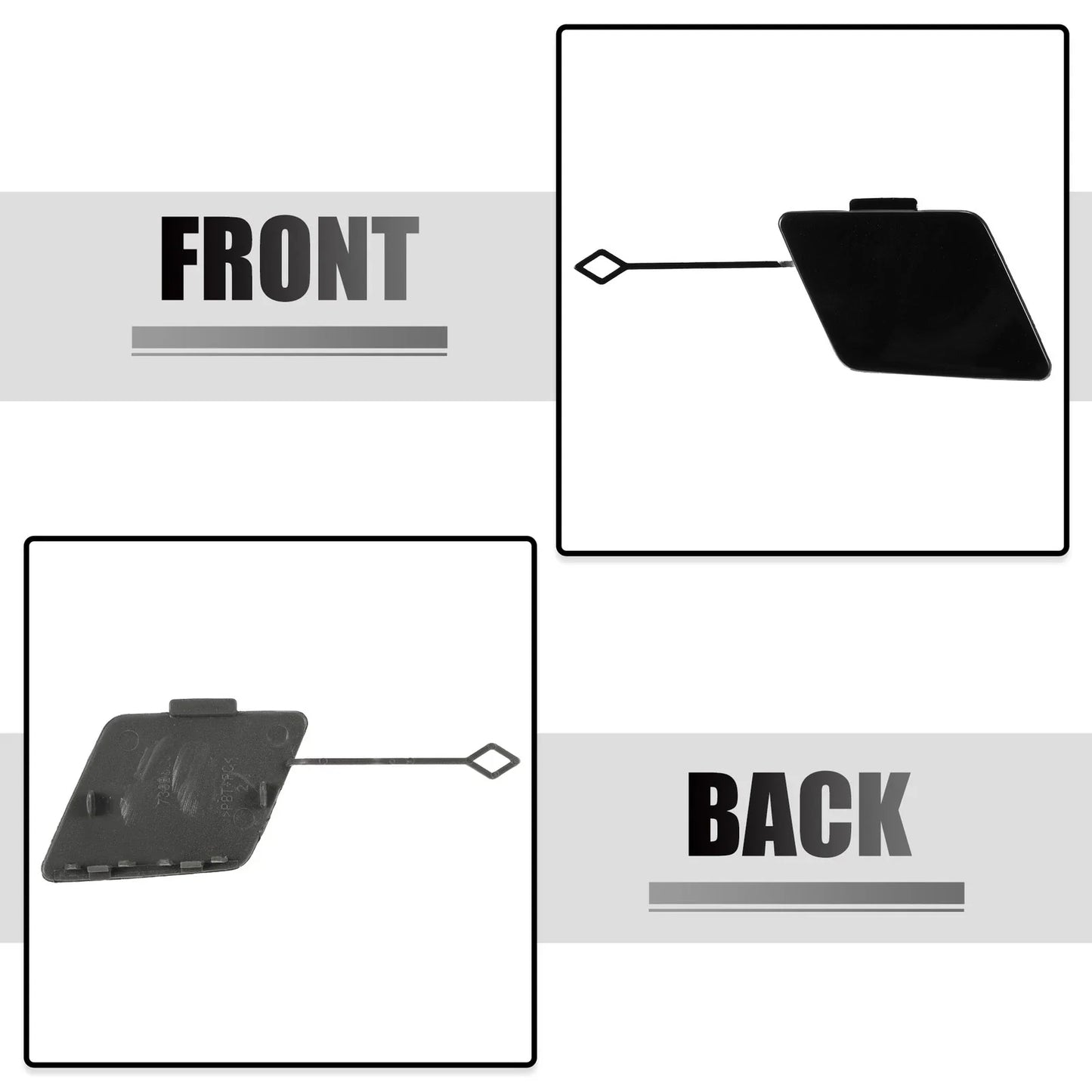 Front Bumper Tow Hook Cover for BMW 5 Series F10 F11 528i 535d 535i Black