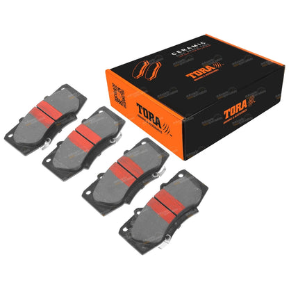 Set of 4 Front Ceramic Disc Brake Pads for Toyota Hilux (2010–2015)