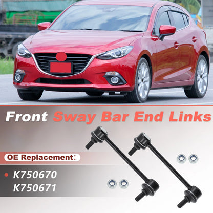 Set of 2 Rear Sway Bar End Links K750670/K750671 for Mazda 3 6 CX-5 CX-9 (2014–2018)
