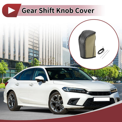 1 Pc Gear Shift Knob Cover for Honda Crider (2019–2022) Beige Faux Leather