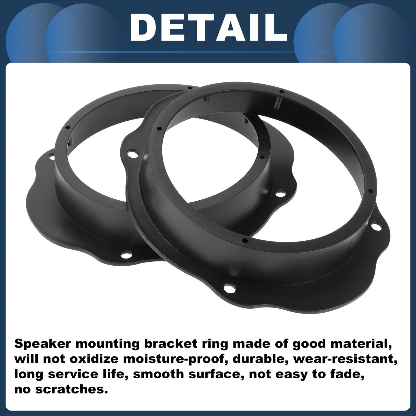 2X Speaker Spacer Ring Adaptor for Ford C-Max (6.5")