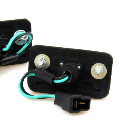 Set of 2 Black Rear License Plate Lights for Toyota Corolla (1979–1983)