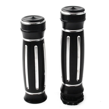 1" CNC Handle Bar Hand Grips for Harley Touring
