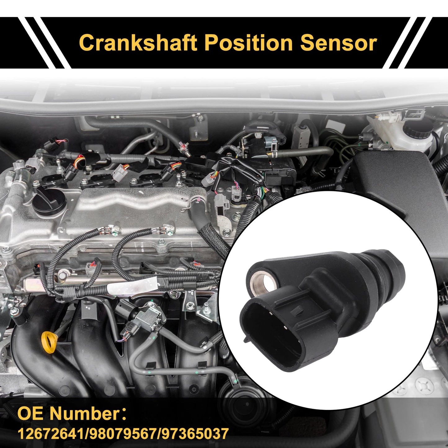Crankshaft Position Sensor for GMC Sierra 2500HD 6.6 Diesel (2015–2016)