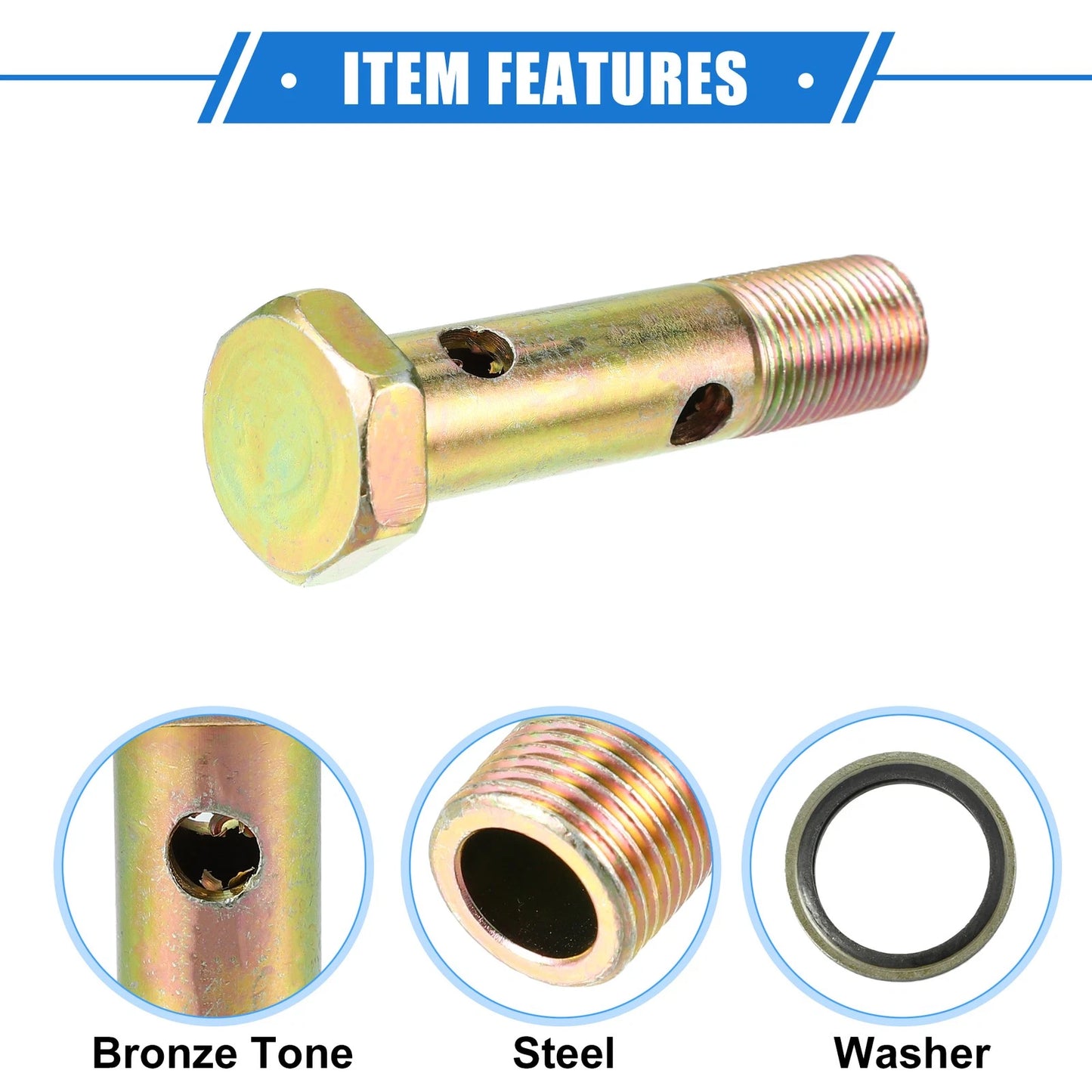 Set of 1 Turbo Brake Line Fitting Adapter for Car M18x1.5 (82mm)