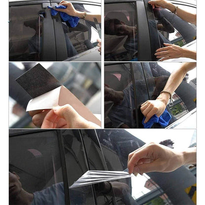 6Pcs Door Pillar Cover Trim Stickers for Range Rover Sport (2014-2022)