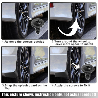 Set of 2 Front and Rear Mud Flaps Splash Guards for Nissan Rogue