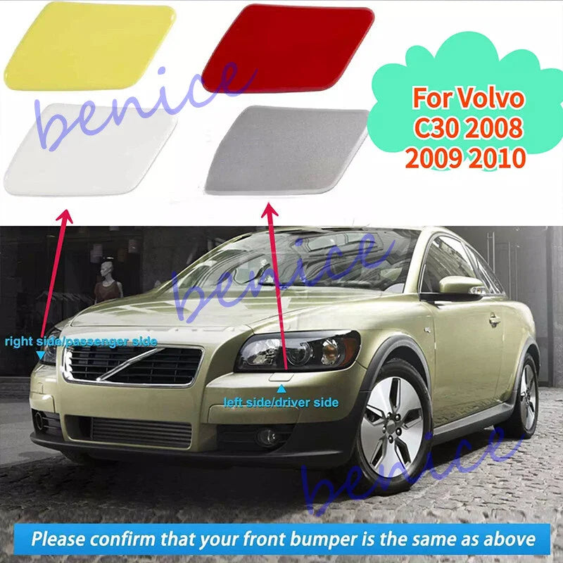 Front Headlamp Light Washer Spray Nozzle Cover Cap for Volvo C30 (2008–2010)