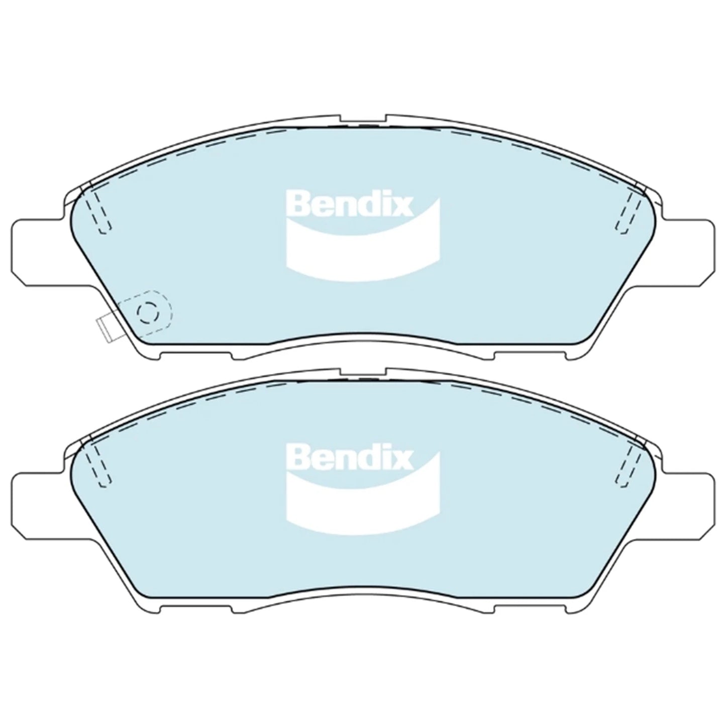 Set of 4 Bendix Front Disc Brake Pads for Nissan Tiida (2007–2013)