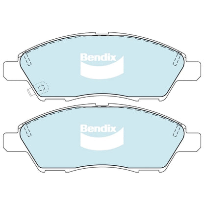 Set of 4 Bendix Front Disc Brake Pads for Nissan Tiida (2007–2013)