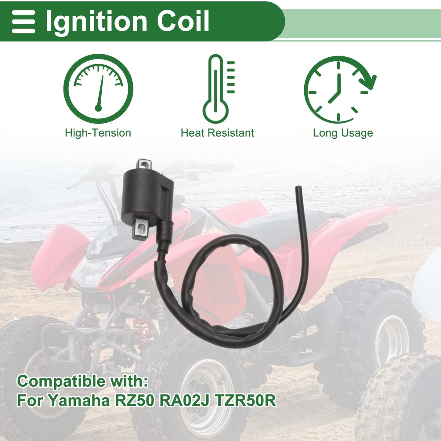 Ignition Coil for Yamaha RZ50 RA02J TZR50R (1989–1999)