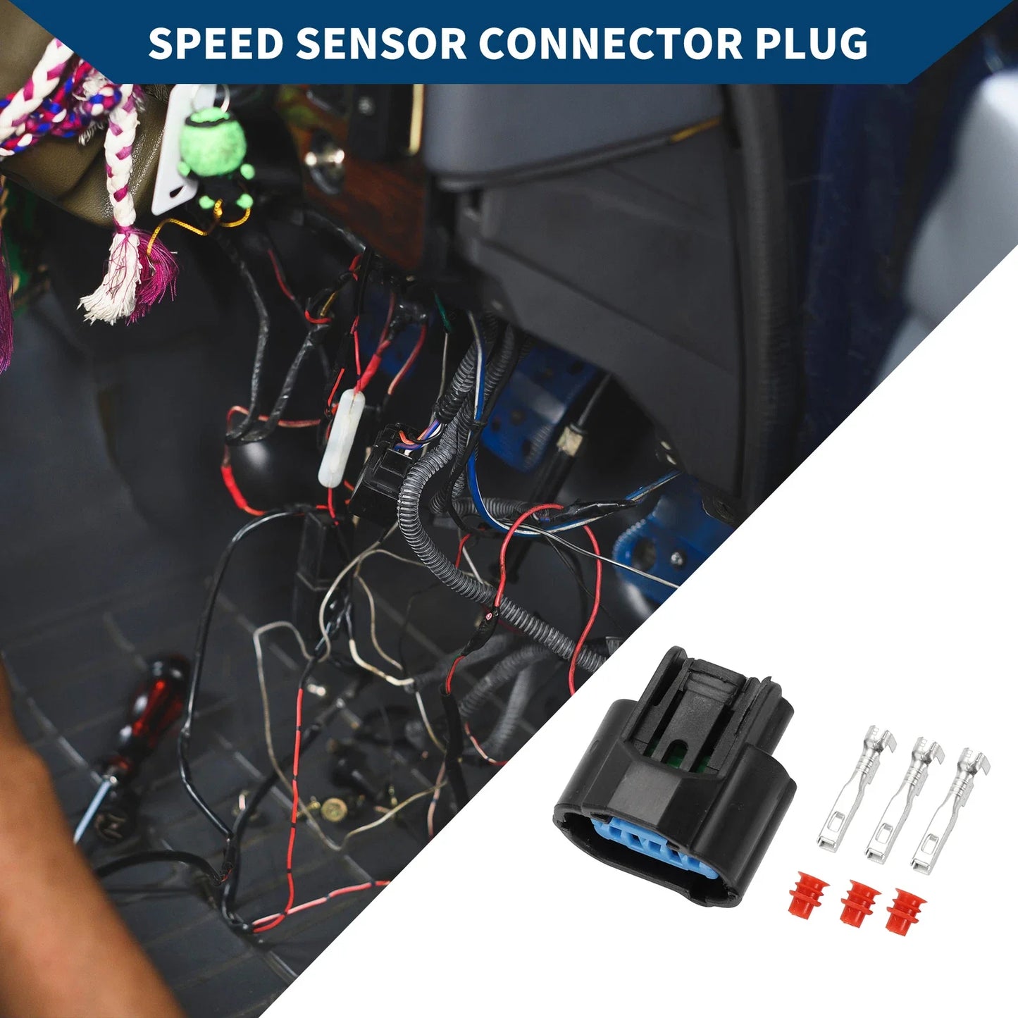 3 Pin Speed Sensor Connector Plug for Honda Odyssey Accord CRV (2003-2007)