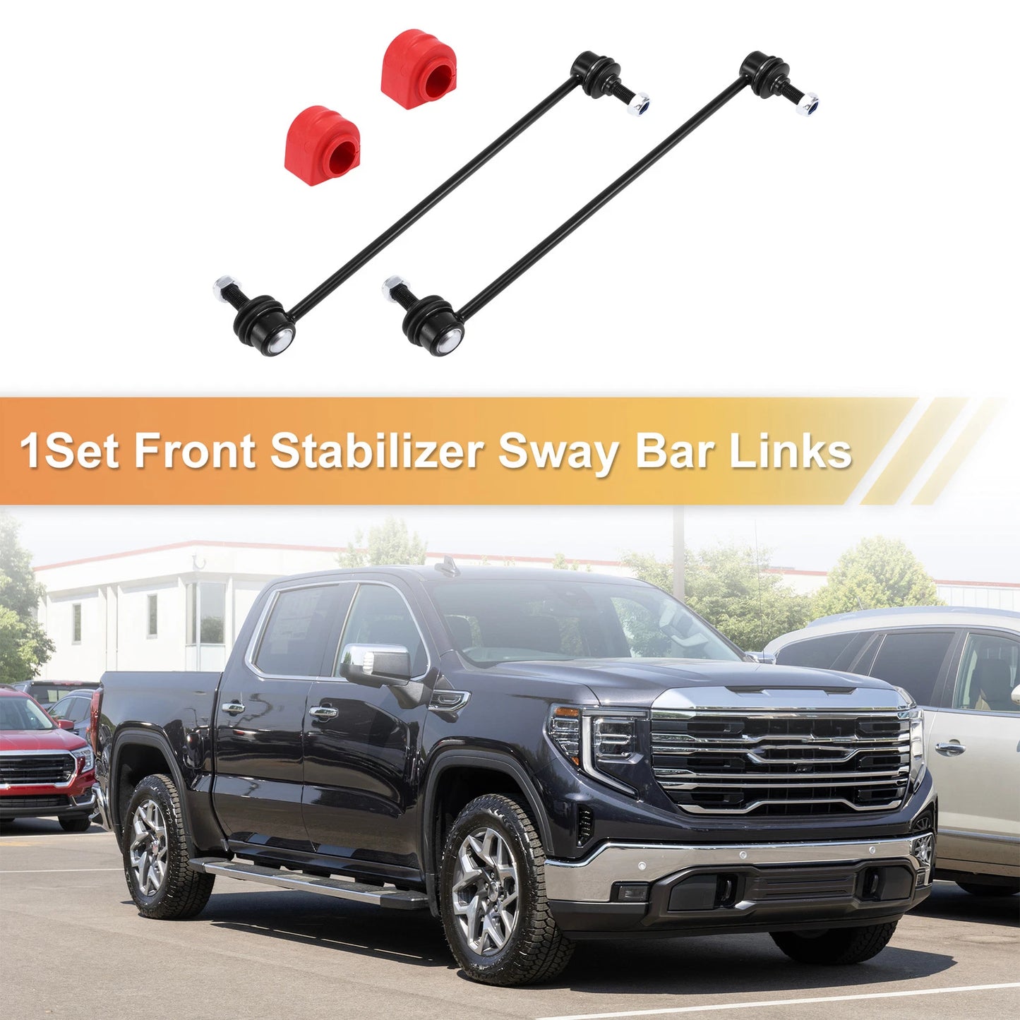 Set of 1 Front Stabilizer Sway Bar Link with Bushing for GMC Acadia (No.K750155)