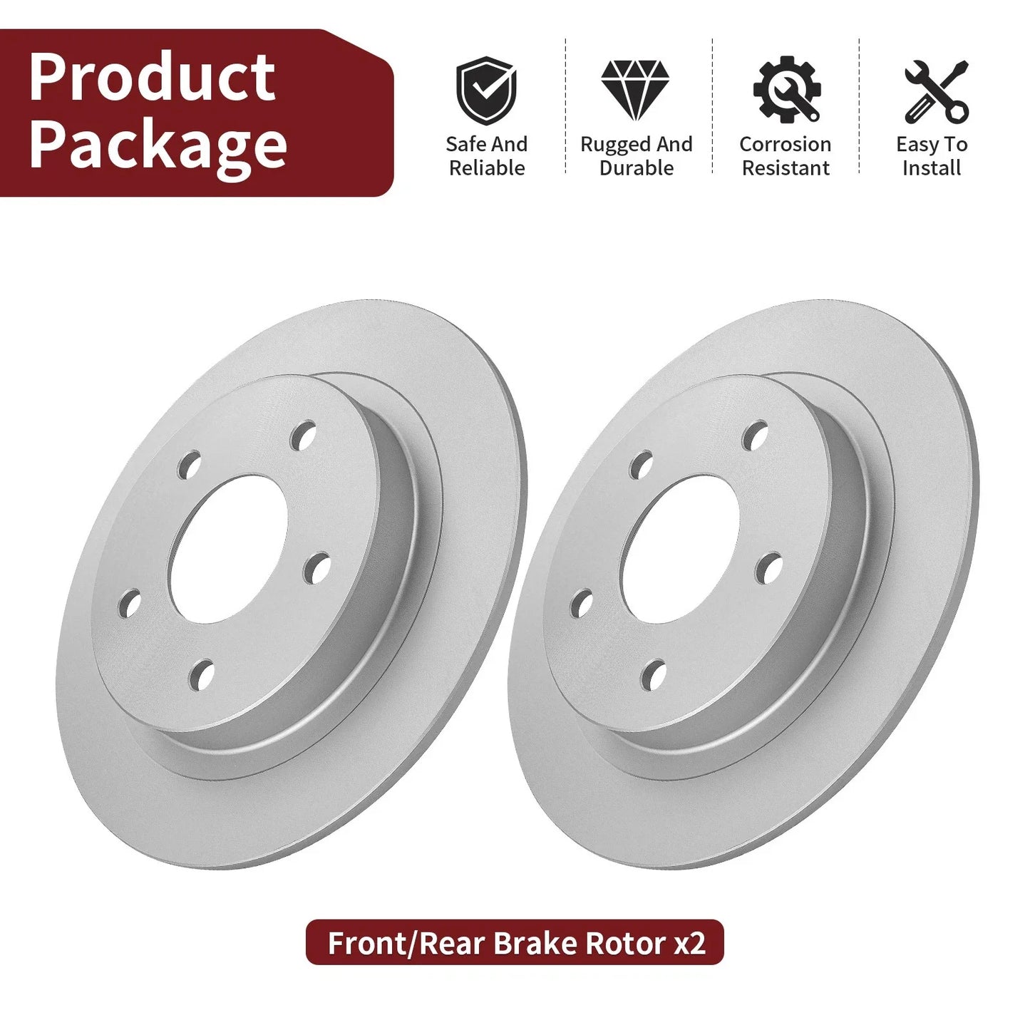 2 x Rear Brake Rotor for Polaris RZR Pro S 4 (2023–2025)