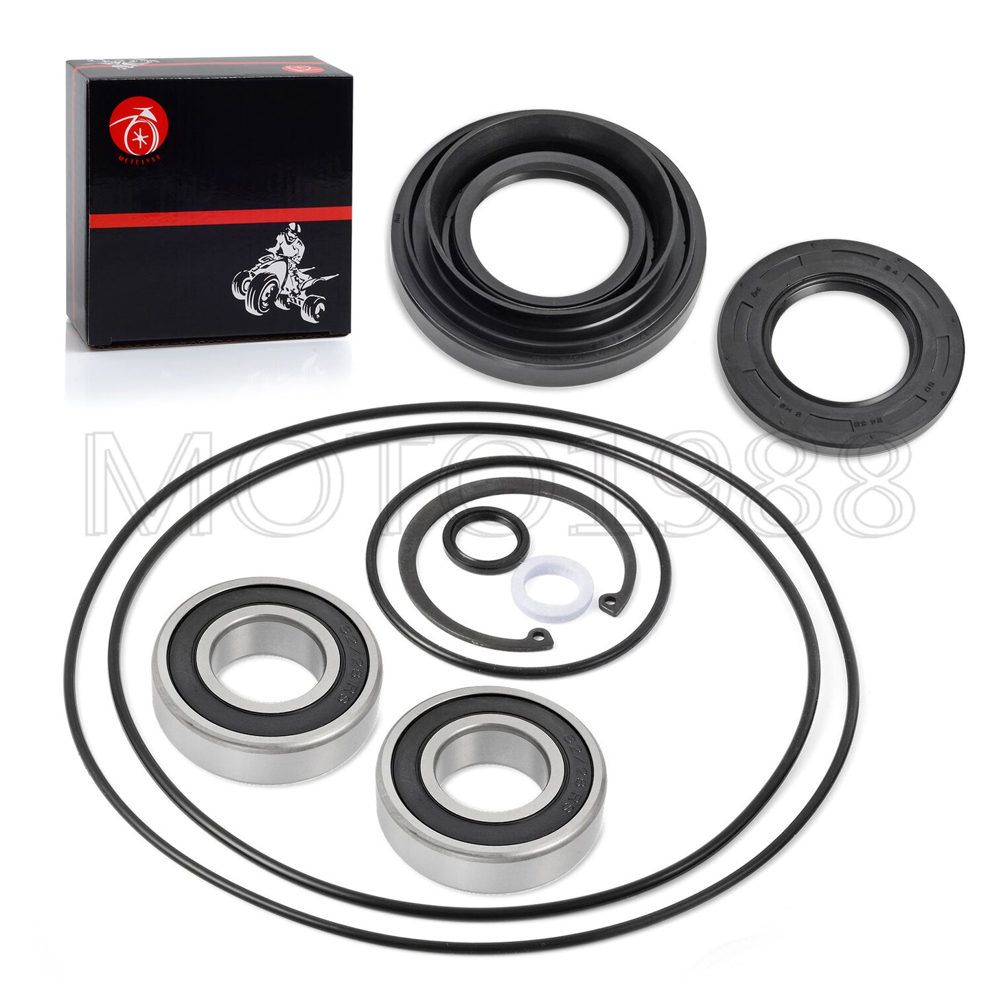 Rear Brake Drum Seal Bearing O-Ring Kit for Honda Foreman 400 450 500 (2000–2023)
