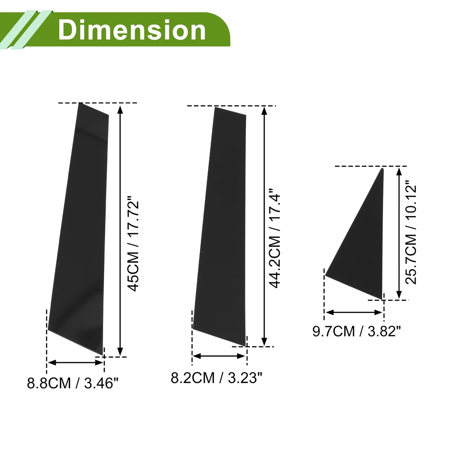 6 Pcs Pillar Window Trim for Chevy Captiva (2006–2015) Black