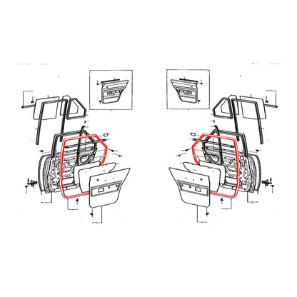 Rear Door Weatherstrip for Toyota Corolla Sedan (1979–1987)