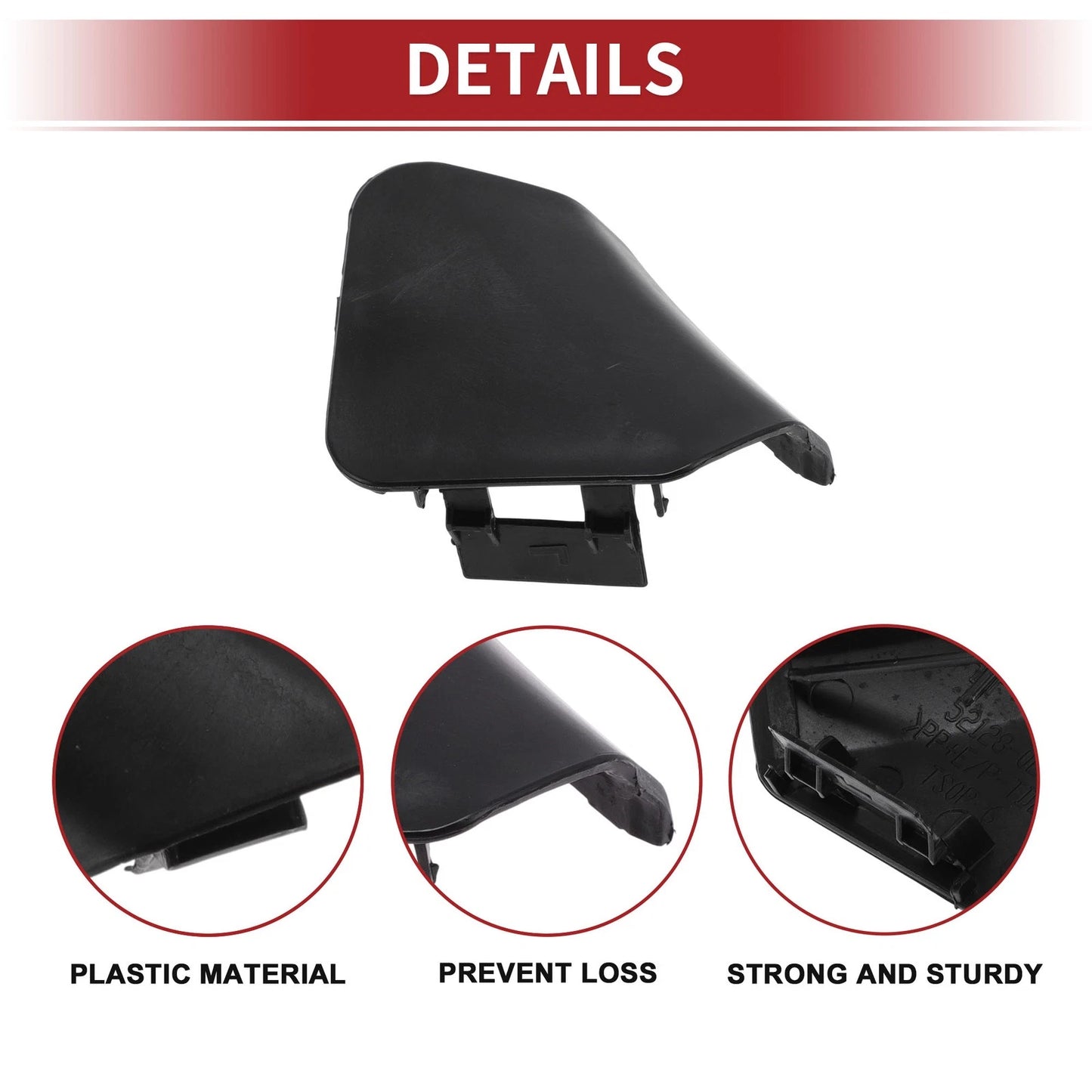 Tow Hook Cover Cap for Toyota Highlander (No. 521270E070) (2014–2019) Black