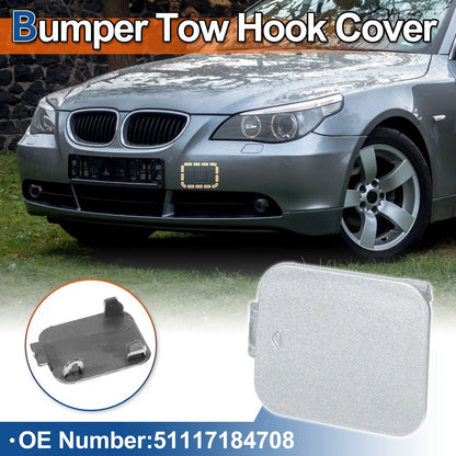 Front Car Bumper Tow Hook Cover for BMW 528i 535i Silver Tone