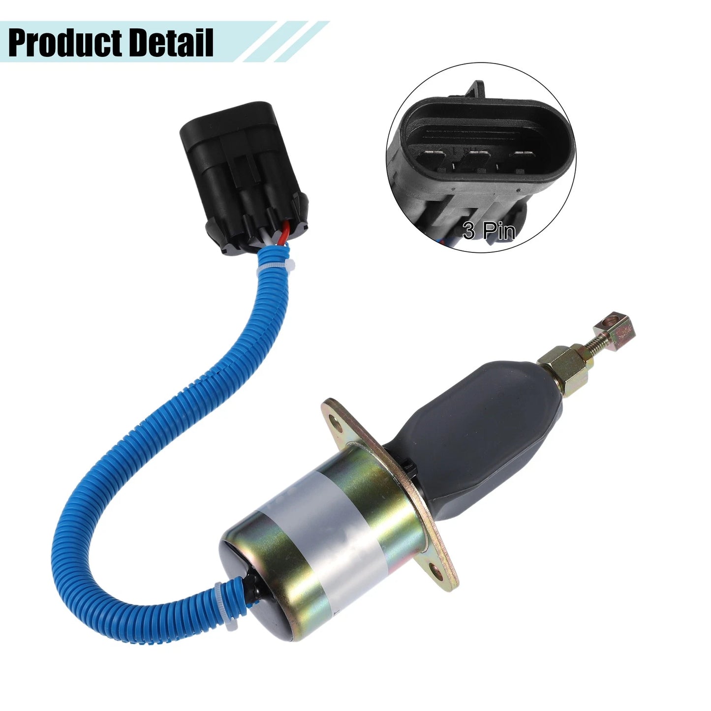 Set of 1 Fuel Shut Off Stop Solenoid Valve for Dodge Ram 2500 (No. 5016244AA)