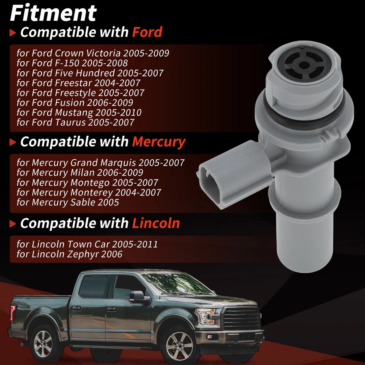 PCV Valve for Ford F-150, Fusion, Lincoln Town Car, Mercury (2004–2010) No. 5L3Z6A666BA