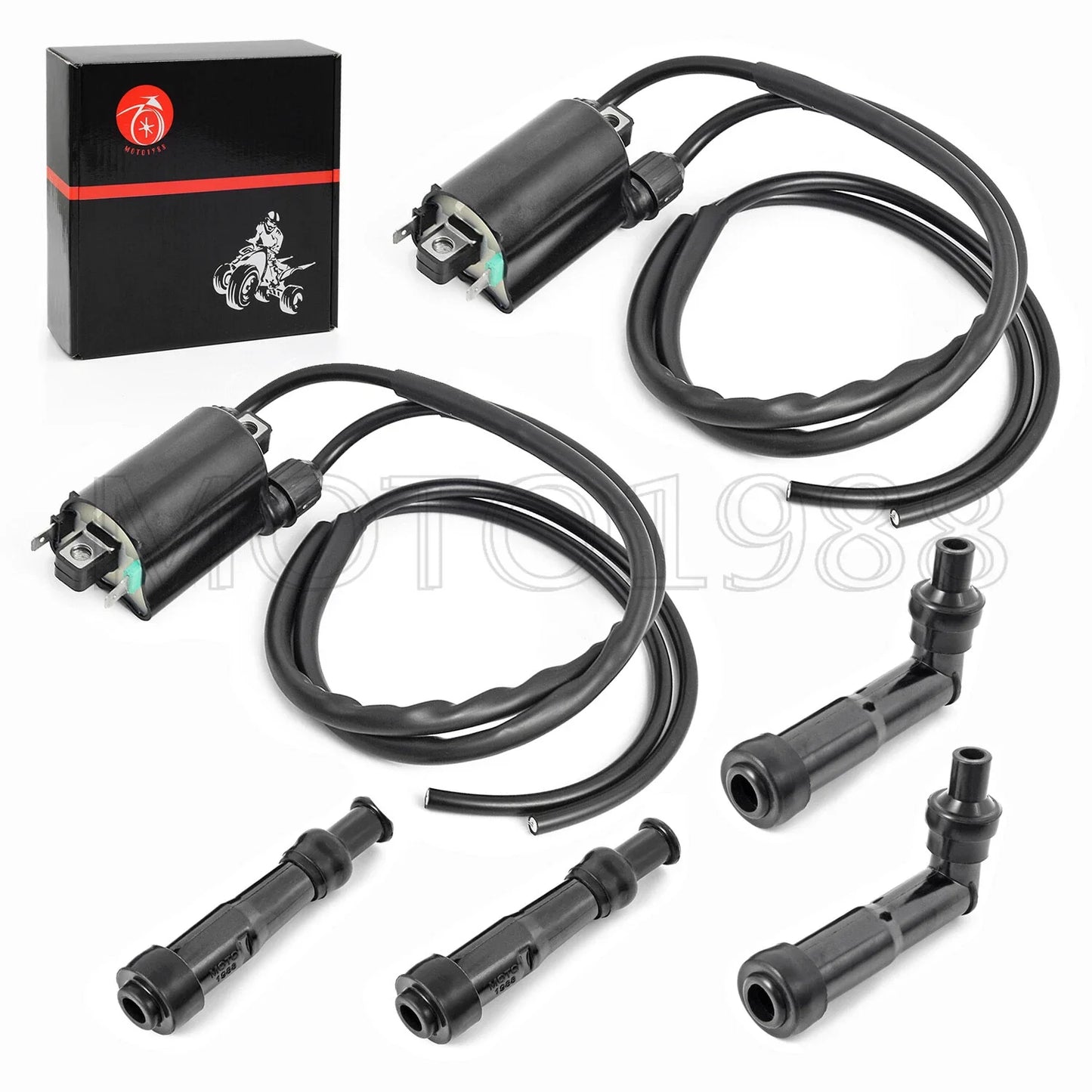 2 x Ignition Coil & Spark Plug Cap for Honda CB750 Nighthawk (1991–2003)
