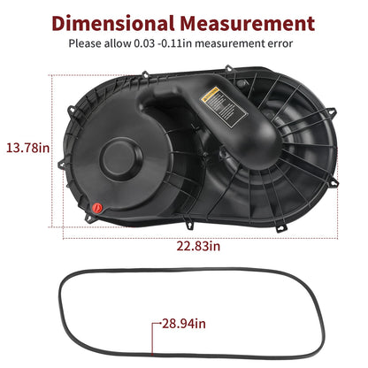 Outer Clutch Belt Cover Housing with Seal for Polaris Ranger 1000 Crew (2021–2025)
