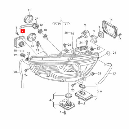 Daytime Running Headlight Ballast Light DRL Module for Audi A3 S3 (2013–2017)