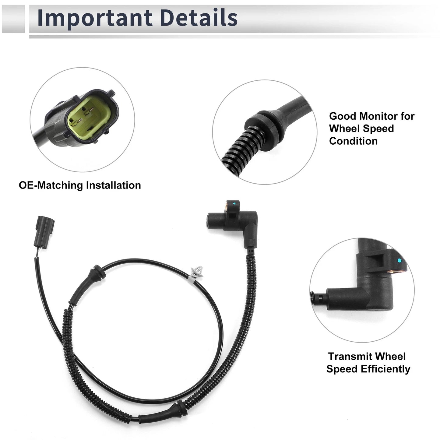 ABS Wheel Speed Sensor for KIA RIO (2001–2002) 0K31L4370XE/0K31L4370XD