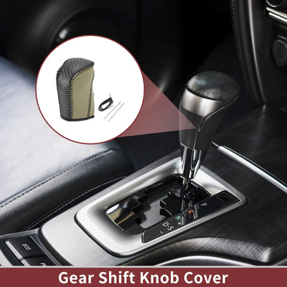 1 Pc Gear Shift Knob Cover for Honda Crider (2019–2022) Beige Faux Leather