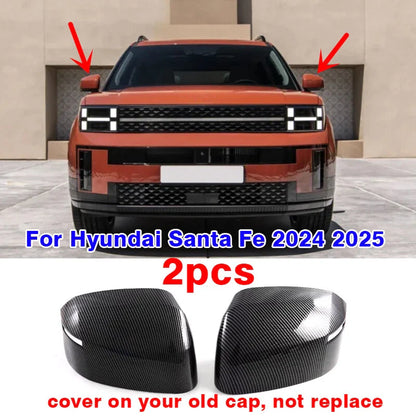 Carbon Fiber Window Switch Panel Cover/4pc for Hyundai Santa Fe (2024–2025)