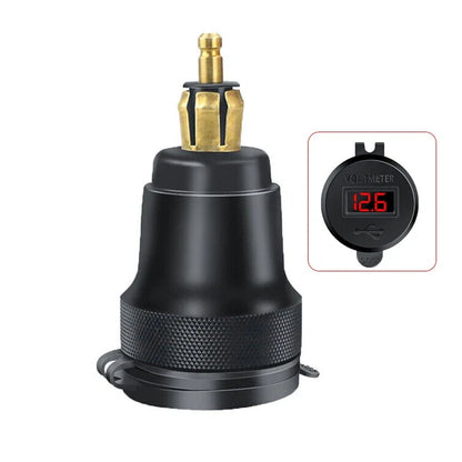 Type-C Dual USB Charger with Voltmeter for BMW Motorrad (2013-2023)