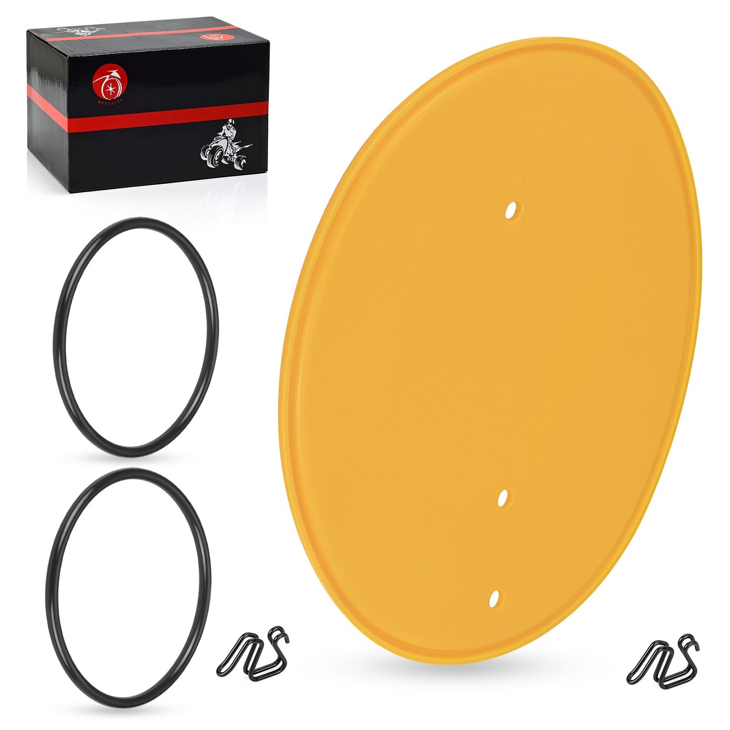Yellow Front Number Plate with Clips for Honda Z50R (1979–1987)
