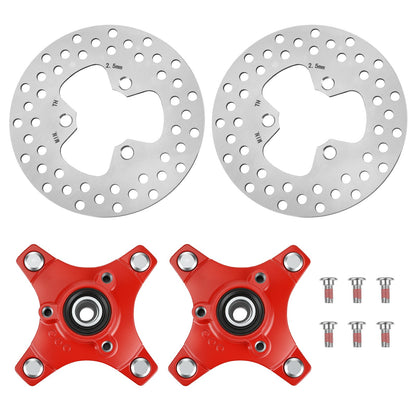 Front Wheel Hubs with Brake Discs for Honda Sportrax 400 TRX400EX (2002–2008)