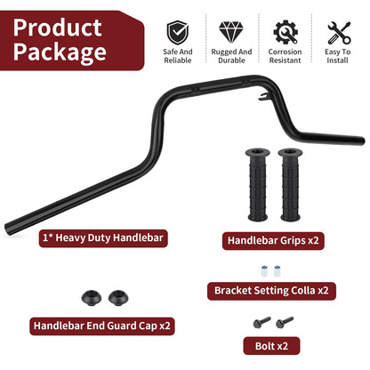 Handlebar with Grips for Honda Rincon 650 (2003–2005)