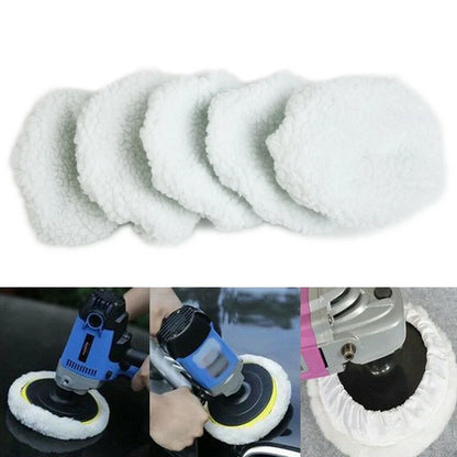 5 x Polishing Bonnet Buffer Pads Soft Wool 6" Car Polisher Waxing