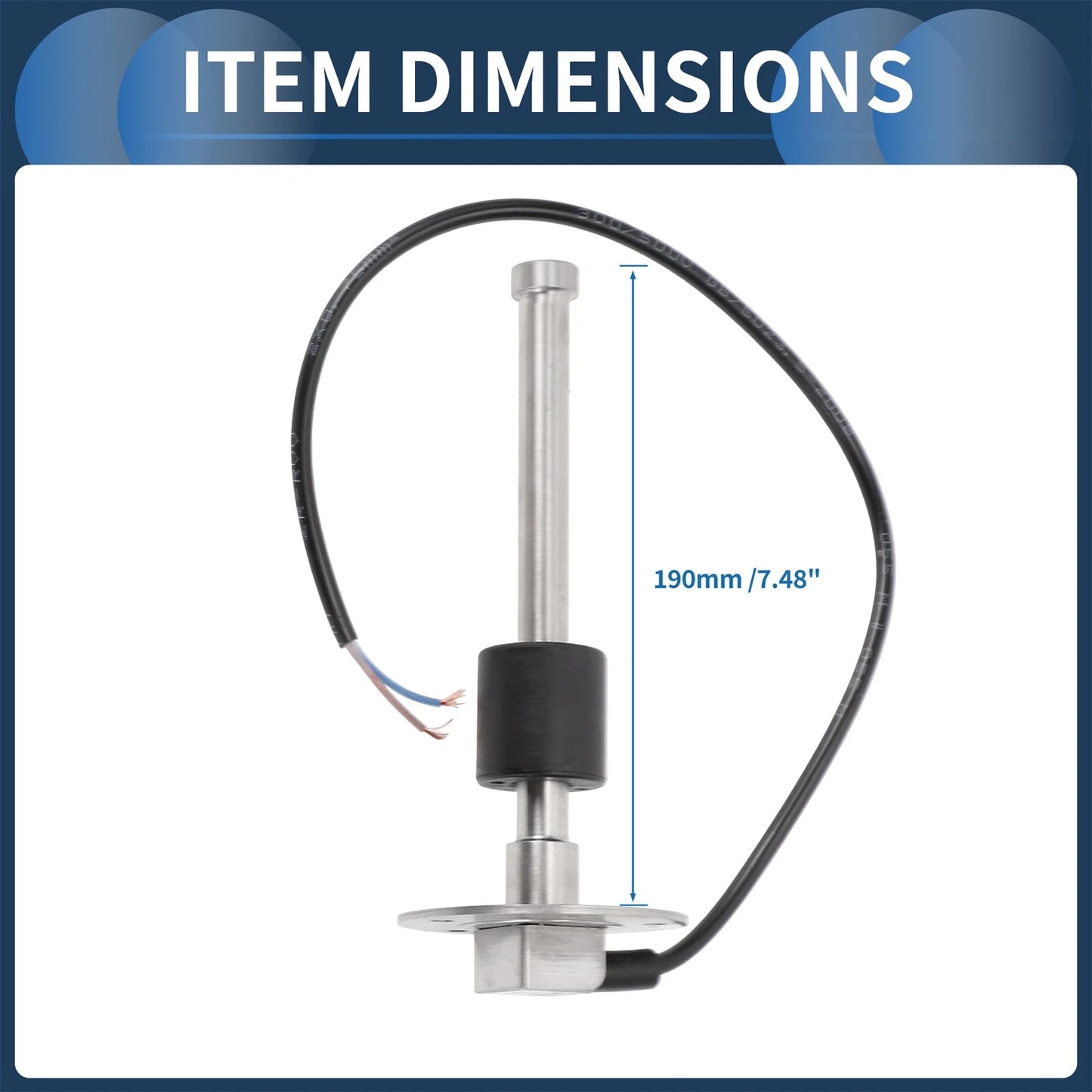 Fuel Sending Unit and Gauge Kit 240-33 Ohm 190mm for Boat Car Truck