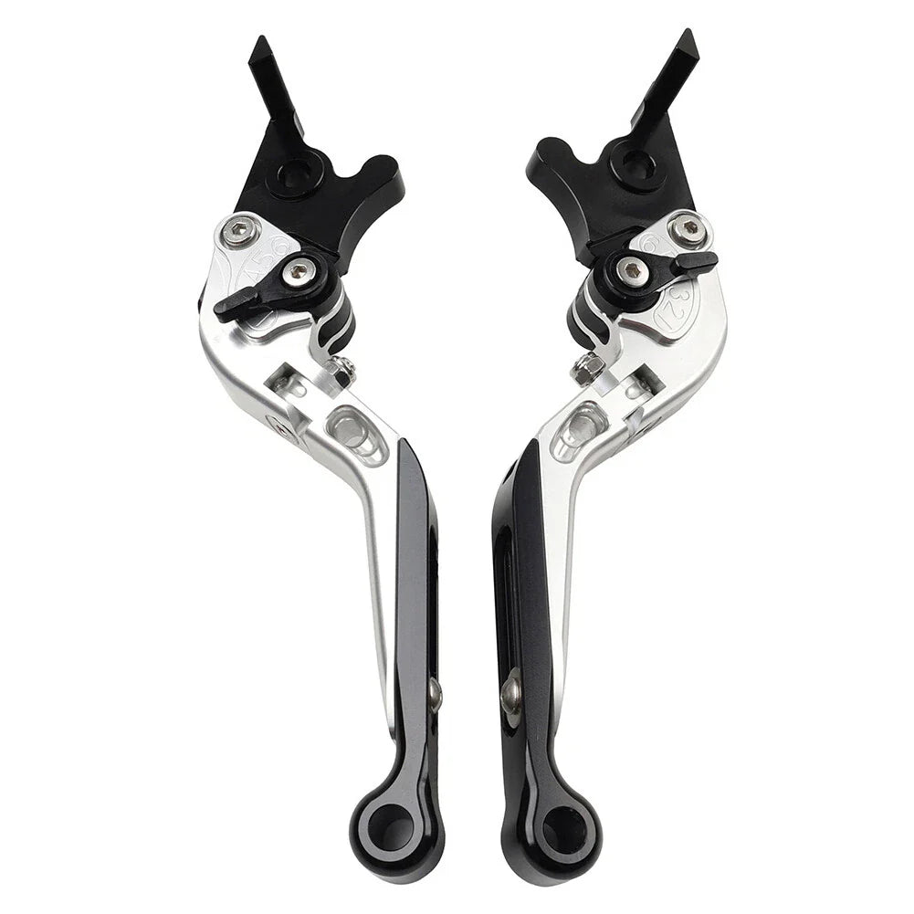 CNC Extendable Brake Clutch Levers for Honda VFR1200F (2010-2014) Silver