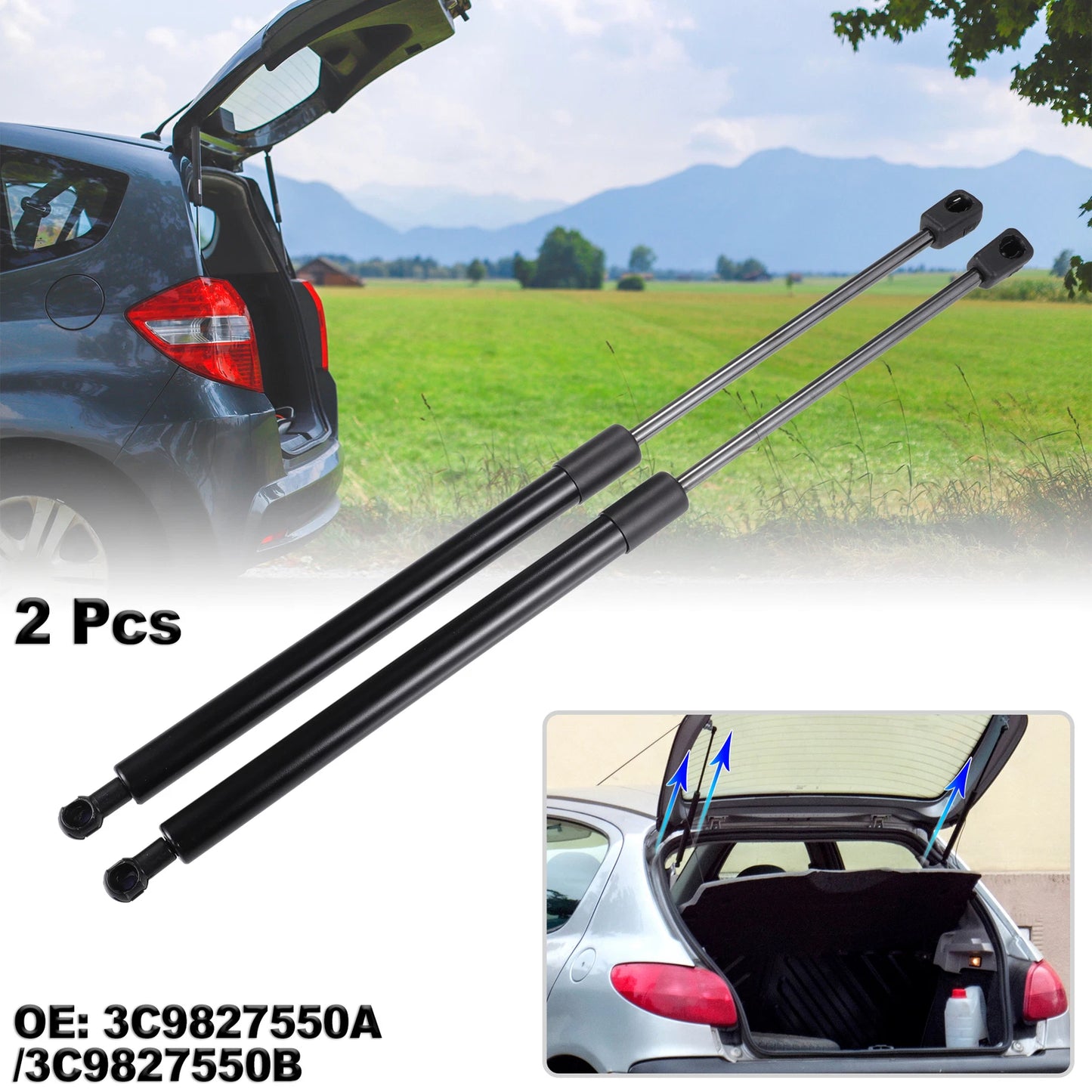 2X Rear Hatch Liftgate Gas Lift Supports for VW Passat Variant 3C5 (2005–2011)