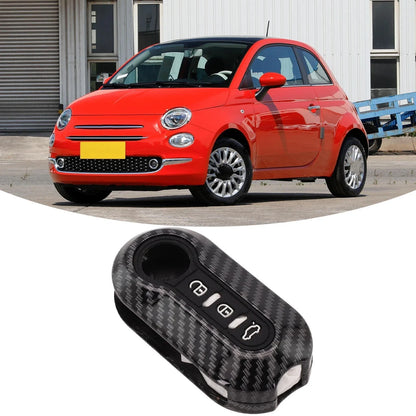 Carbon key case key cover for Fiat 500 Ducato Abarth Doblo (2007–2024)